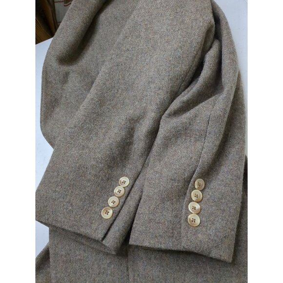 Lands End Sport Coat Blazer Jacket Mens 43R Brown Wool 2 Button - Picture 7 of 14